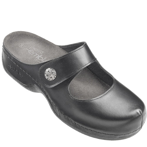 Embla Hälsoskor Tøfler Majken Ergoflex Svart Skinn