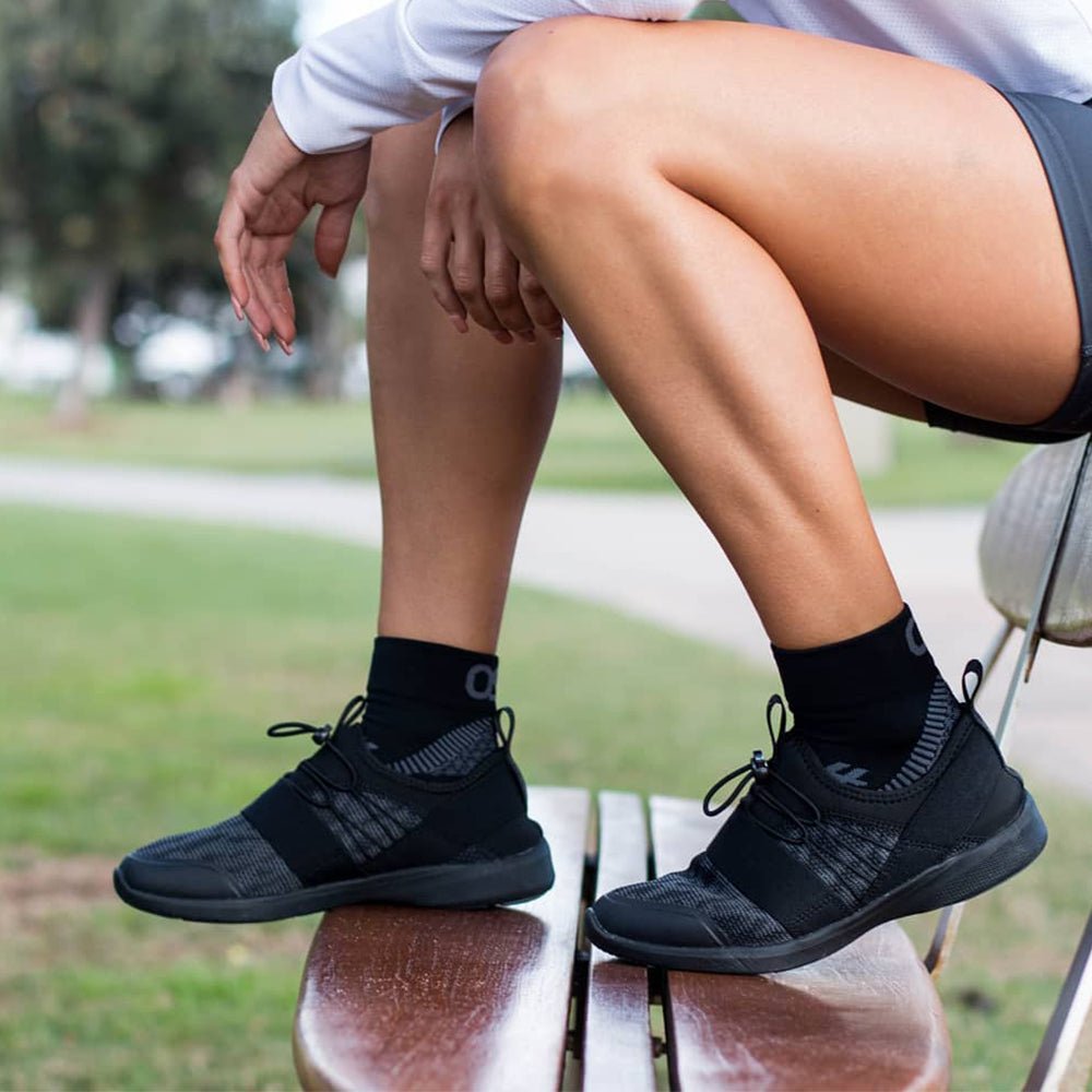 OS1st FS4 Hælsporestrømper Merino Crew Svart