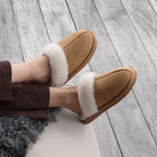 Minfot Saueskinnstøfler Slip-on Duved med såle Chestnut