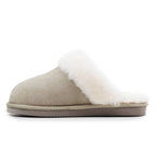 Minfot Saueskinnstøfler Slip-on Duved med såle Sand