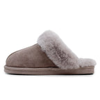 Minfot Saueskinnstøfler Slip-on Duved med såle Stone
