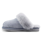 Minfot Saueskinntøfler Slip-on Duved med såle Grå