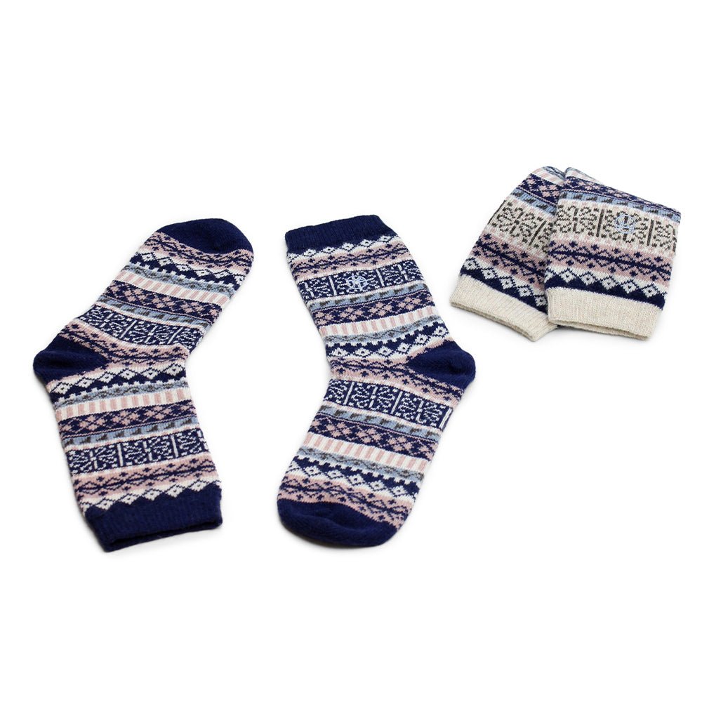 Minfot Geilo Ullstrømper Blå 2-pk