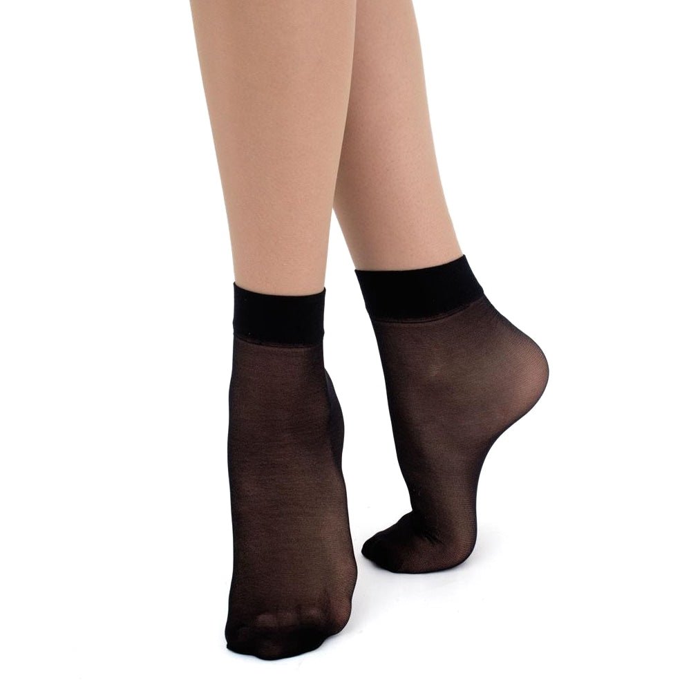 Giulia Easy Nylonstrømper Ankel 2-pack 40 den Svart