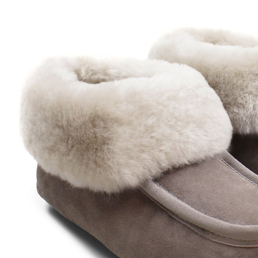 Produktbild 8 - Minfot Fårskinnstofflor Hemse med sula Taupe