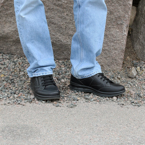 Minfot Axe Herresko Zip Vannavvisende TEX Skinn Svart