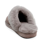 Minfot Saueskinnstøfler Slip-on Duved med såle Stone