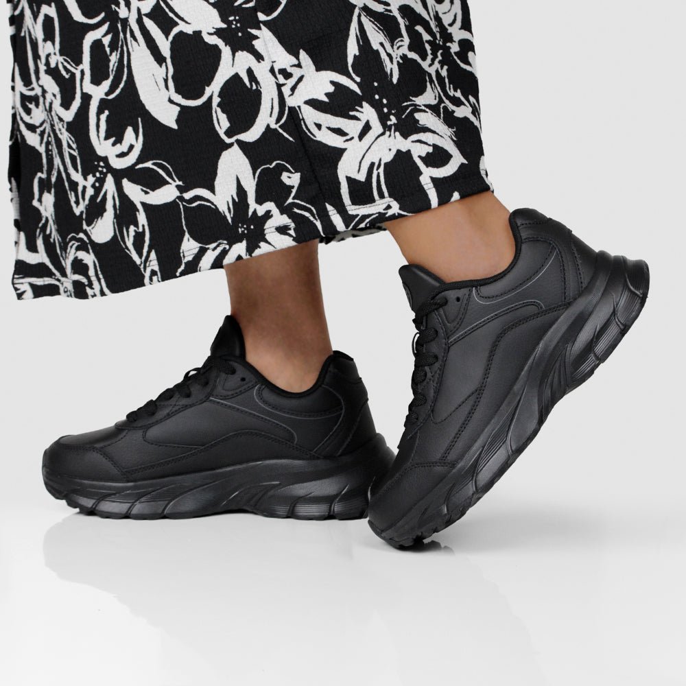 Minfot Joy Sneakers Dame Skinn Svart