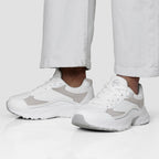 Minfot Joy Sneakers Dame Mesh Semsket skinn Hvit