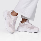 Minfot Joy Sneakers Dame Mesh Semsket skinn Rosa