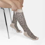 Minfot Støttestrømper Bomull Leopard Beige 1-pak