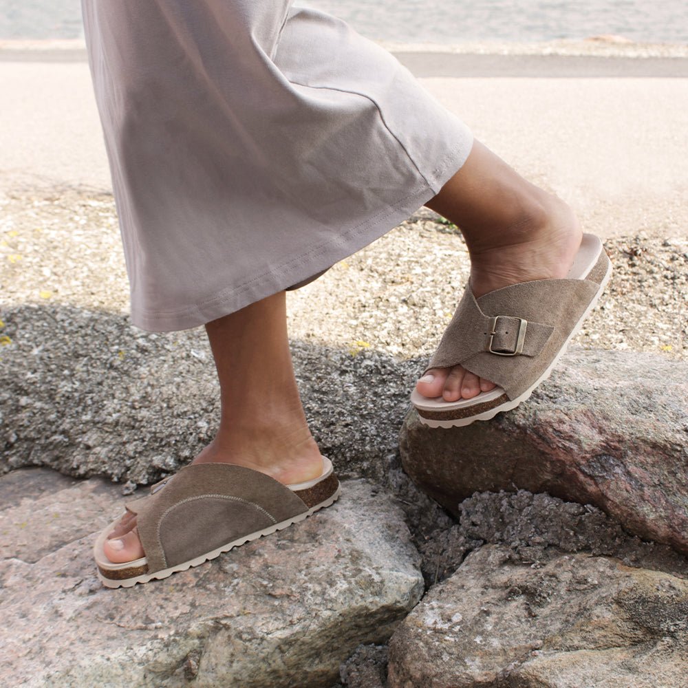 Minfot Li Sandaler Dame Semsket Hallux Valgus Primo Soft Stone