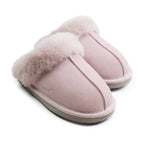Minfot Saueskinnstøfler Slip-on Duved med såle Lyserosa