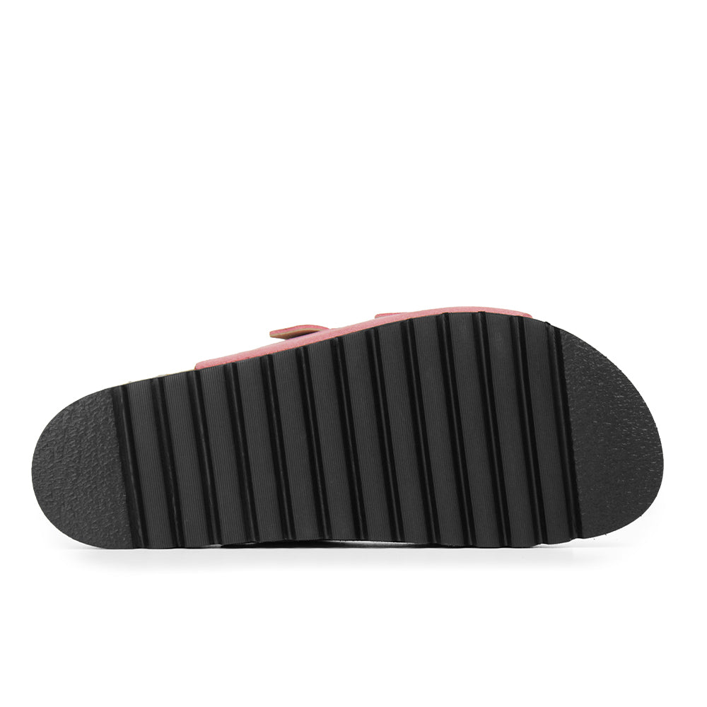 Minfot Lo Biosandaler Dame Mokka Anatomisk 3-stropper Rosa