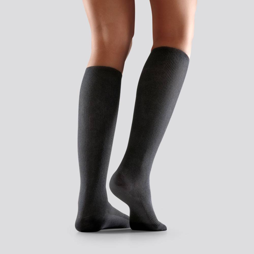 Mabs Støttestrømper Tynn Bomull Svart