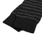 Minfot Støttestrømper Merinoull Stripet Svart Grå Navy 1-pk