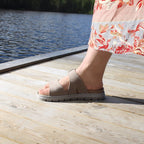 Minfot Abby Sandaler Dame Borrelås Taupe