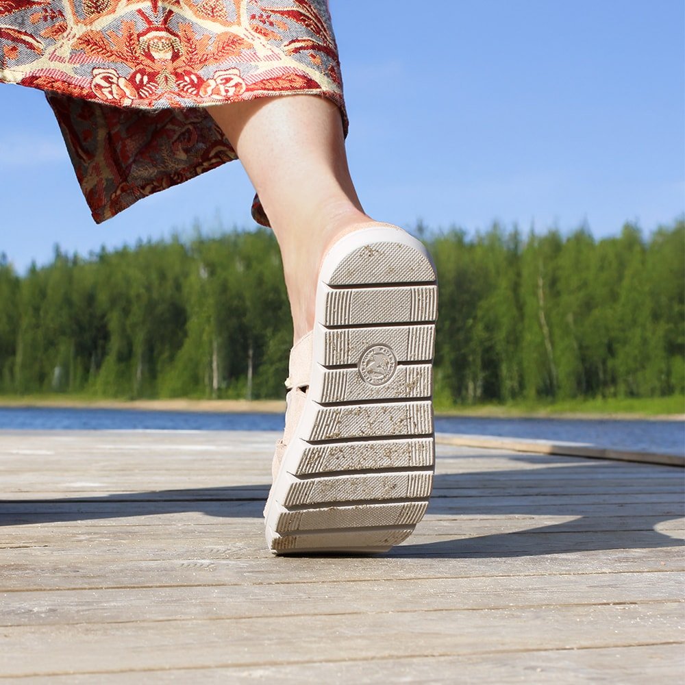 Minfot Abby Sandaler Dame Borrelås Taupe