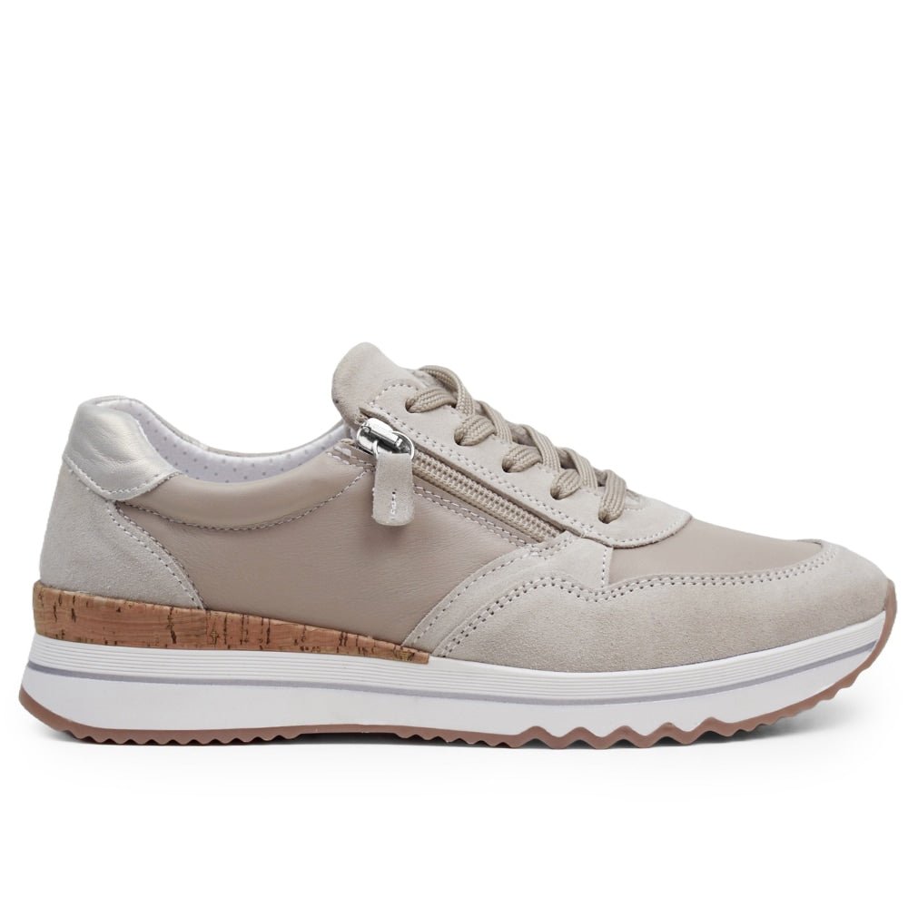 Produktbild 3 - Minfot Alley Sneaker Stretch med glidelås, beige.