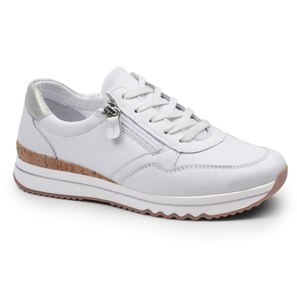 Minfot Alley Sneaker Stretch med glidelås, hvit