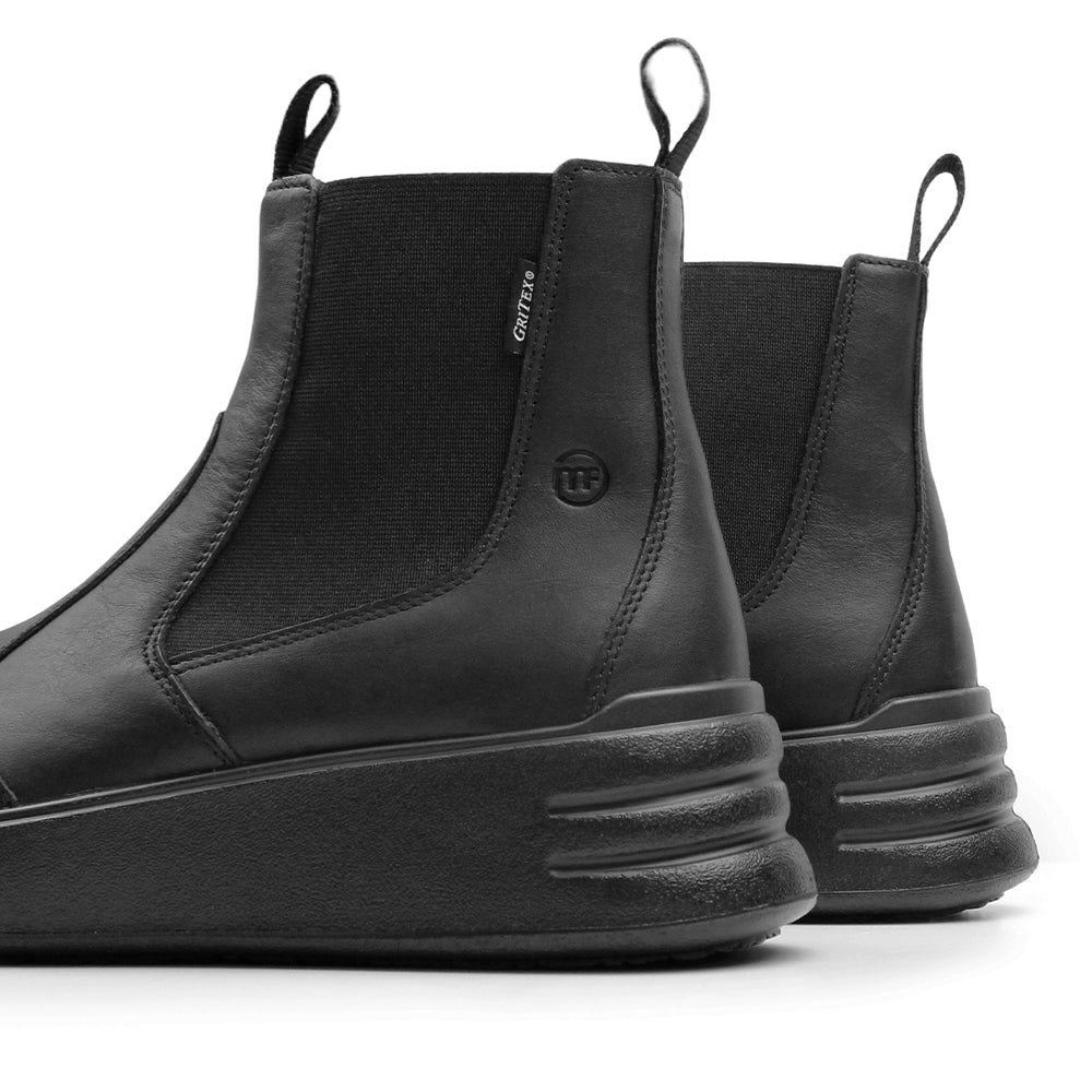 Minfot Ami Chelsea Boots Dame Vannavvisende TEX Skinn Svart