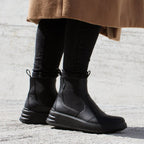 Minfot Ami Chelsea Boots Dame Vannavvisende TEX Skinn Svart