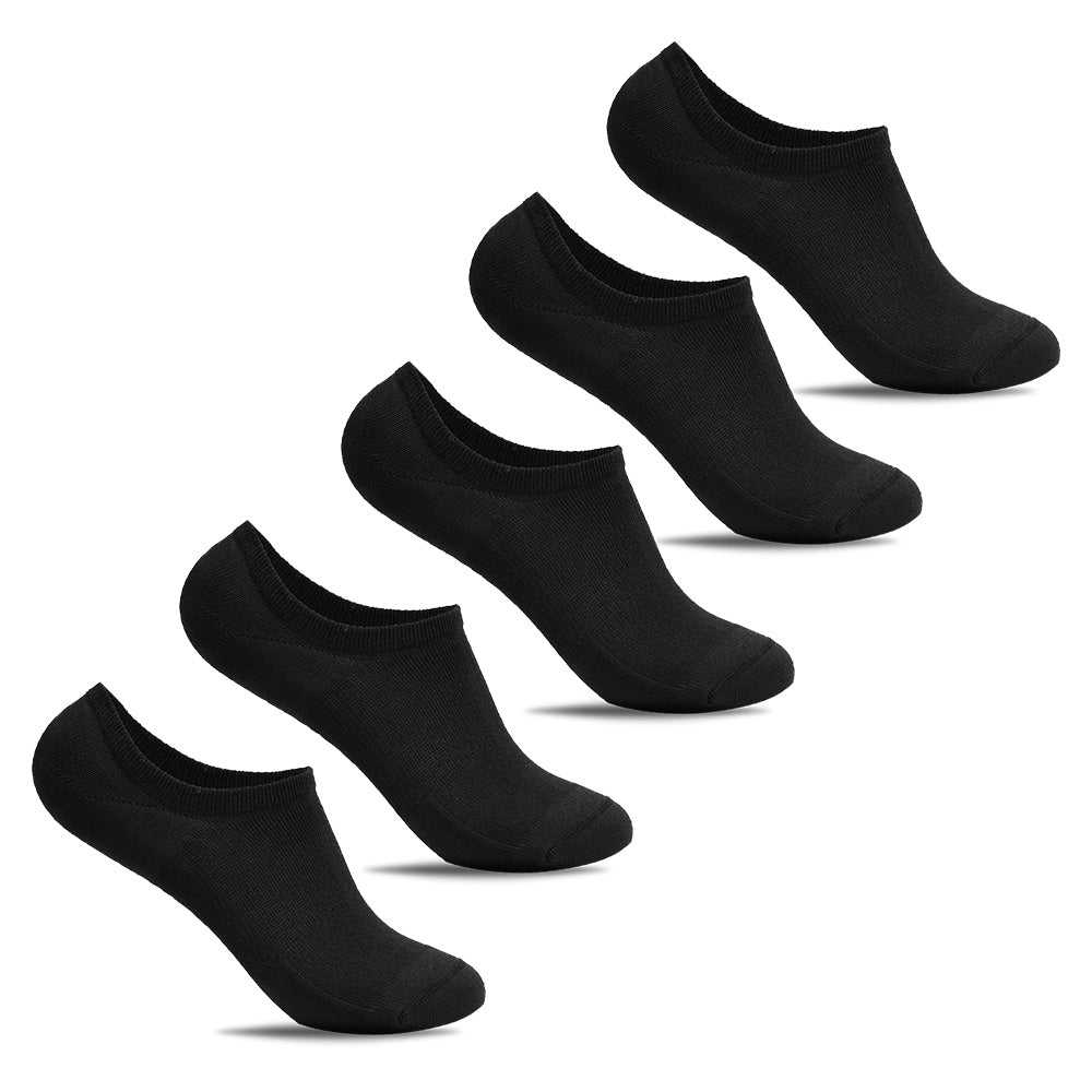 Minfot Ankelstrømper Bambus Svart 5-pk