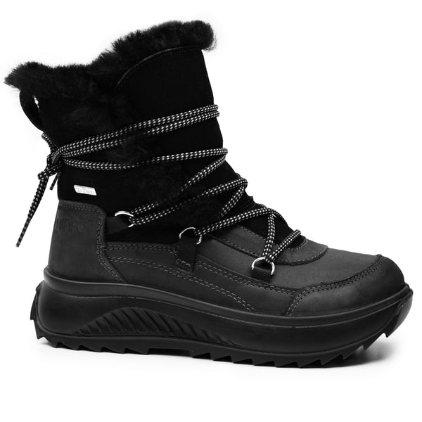 Minfot Arctic Vinterstøvler med Saueskinn J-TEX Svart