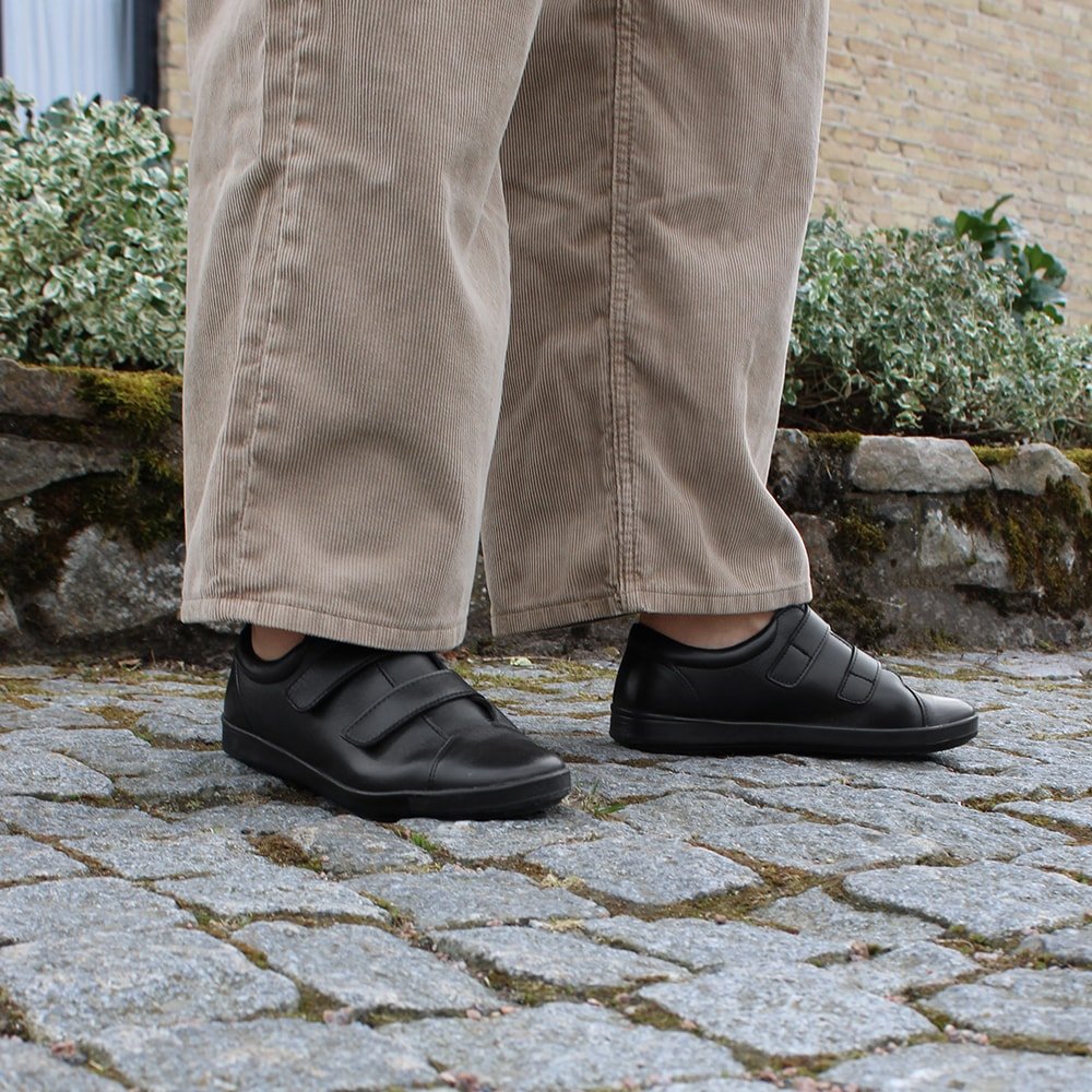 Produktbild 16 - Minfot Aveny Skinn Sneaker med Kardborreband Svart