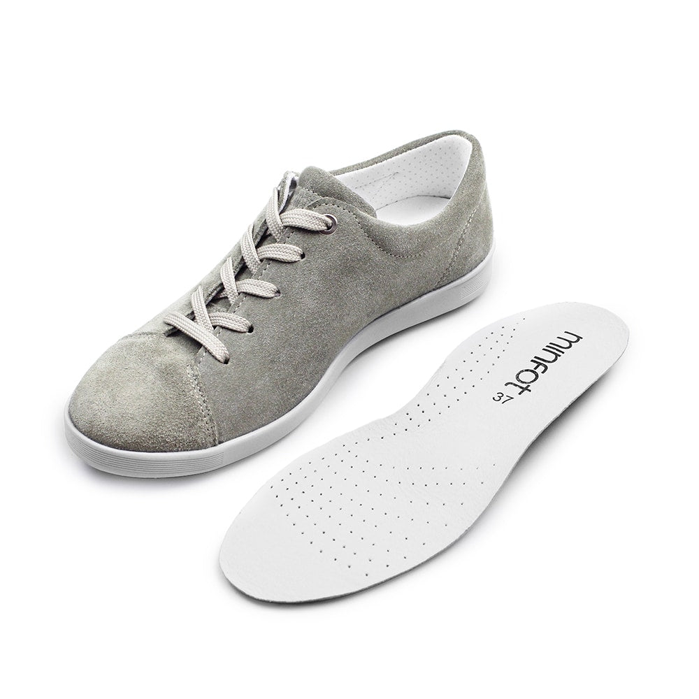 Minfot Aveny Sneaker Dame Semsket skinn Khaki