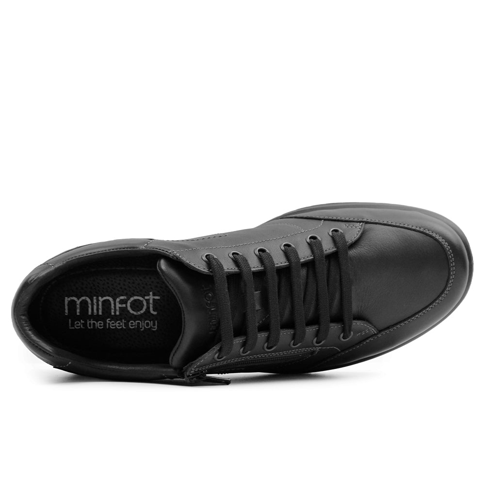 Minfot Axe Herresko Zip Vannavvisende TEX Skinn Svart