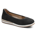 Minfot Ballerinasko Joyce Dame Stretch Nubuck Svart