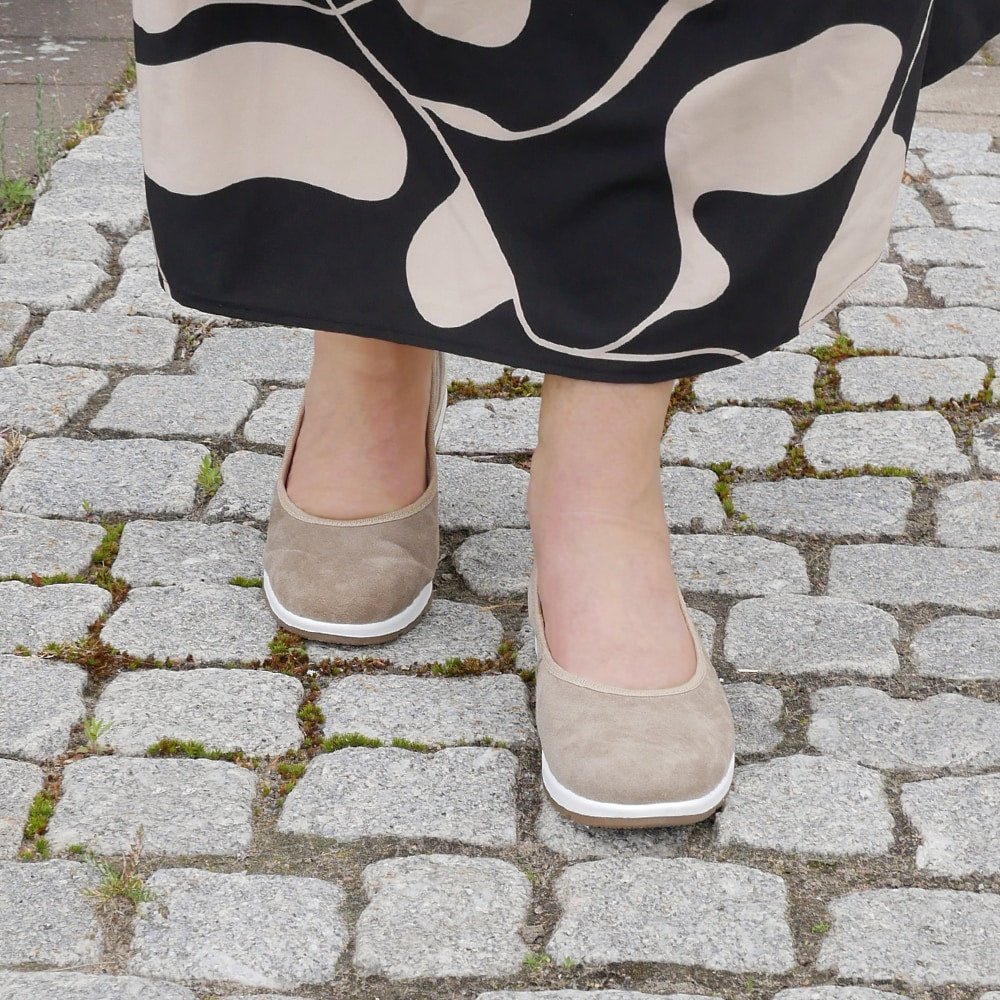 Produktbild 10 - Minfot Ballerinaskor Joyce Stretch Nubuck Stone