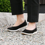 Minfot Ballerinasko Joyce Dame Stretch Nubuck Svart