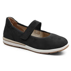 Minfot Ballerinasko med rem Joyce Dame Stretch Nubuck Svart