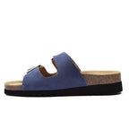 Minfot Sandaler Myk Bio Moa Semsket skinn Blå