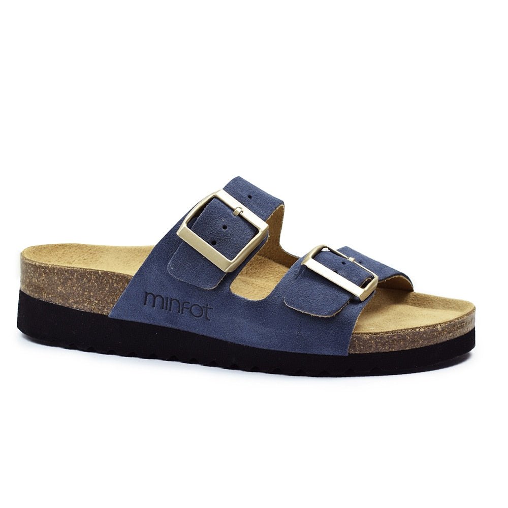 Minfot Sandaler Mjuk Bio Moa Mocka Blå