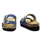 Minfot Sandaler Myk Bio Moa Semsket skinn Blå