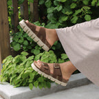 Minfot Upstep Lill Sandaler Dame Semsket Skinn Brun
