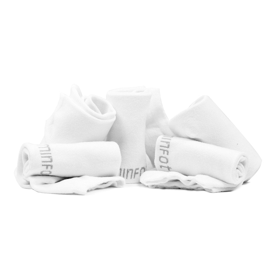Produktbild 3 - Minfot Bomullssokker Sneaker Sensitive Hvit 5-pakning