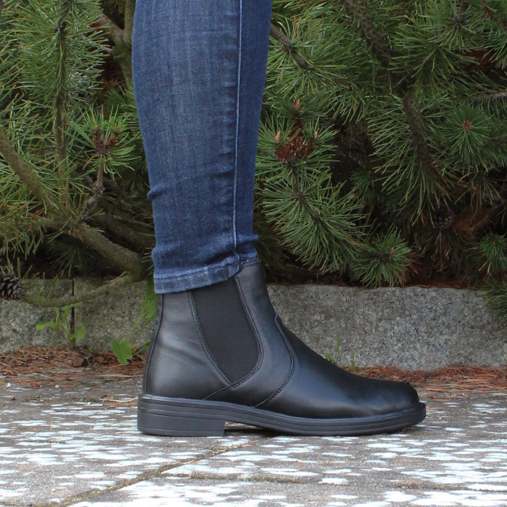 Minfot Bou Chelsea boots med zip Stretch Skinn Svart