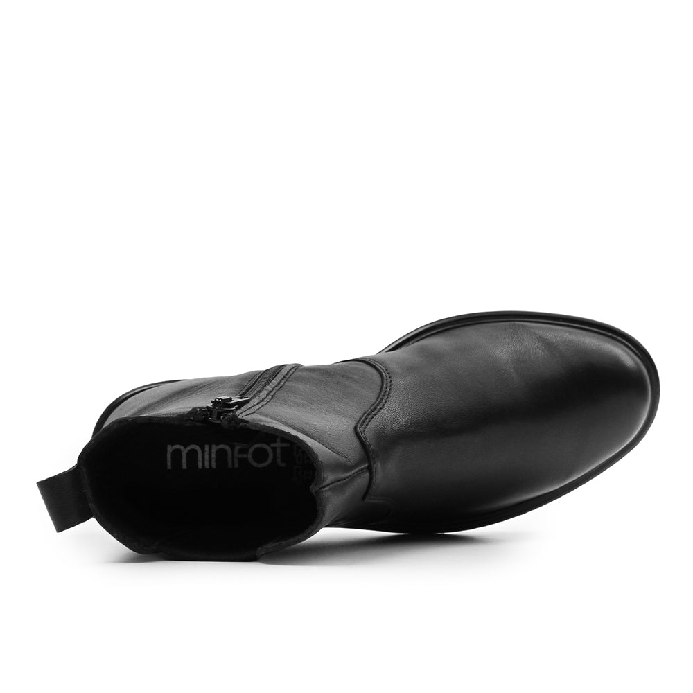 Minfot Bou Chelsea boots med zip Stretch Skinn Svart