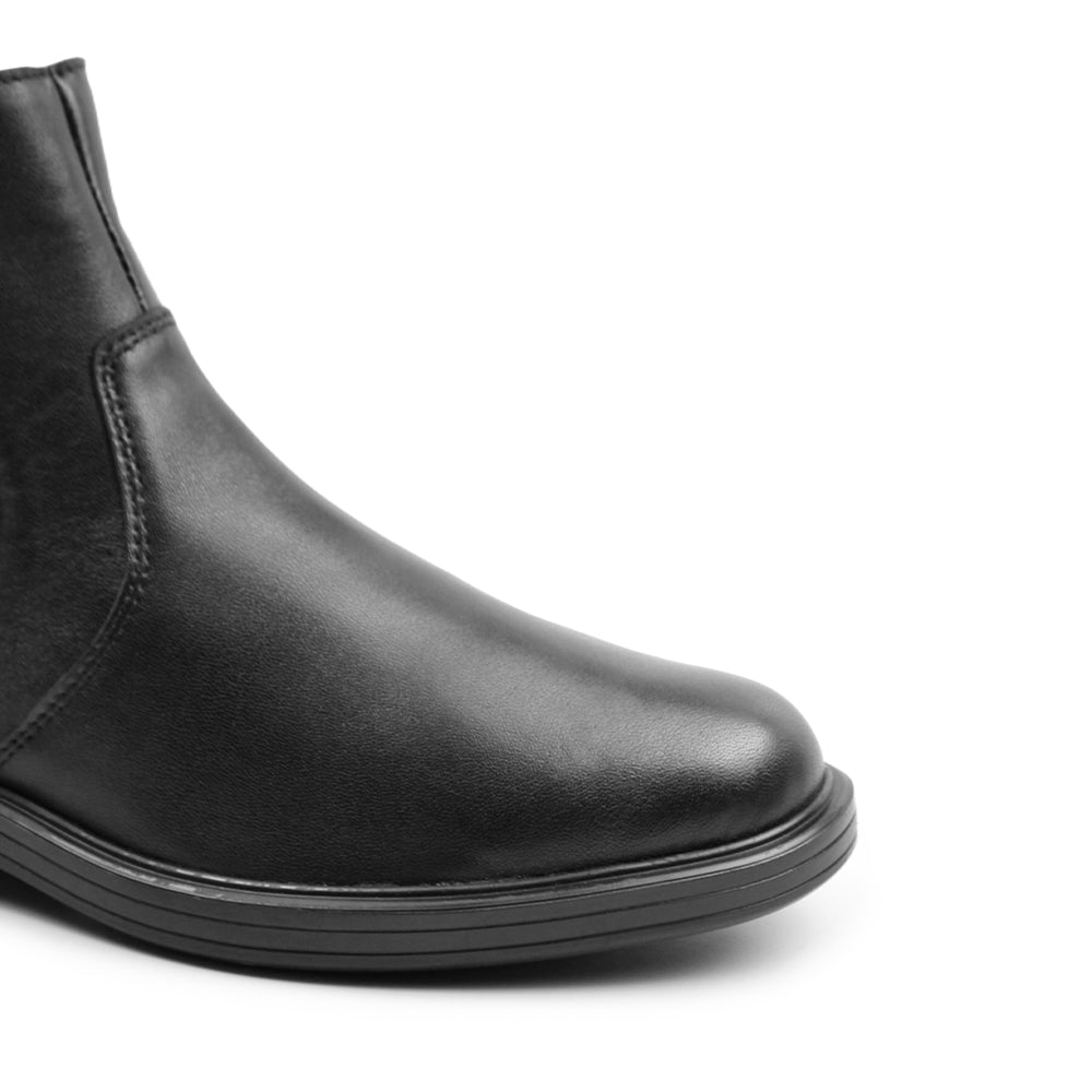 Minfot Bou Chelsea boots med zip Stretch Skinn Svart