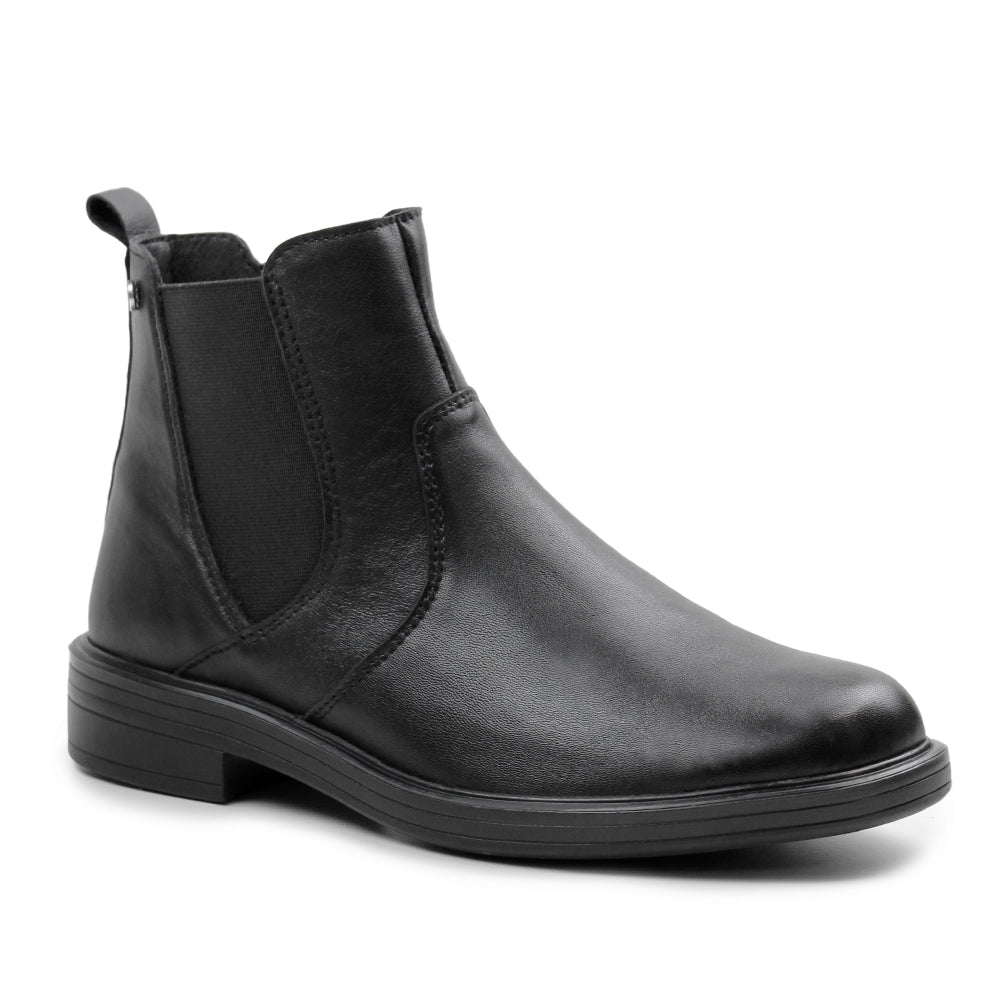 Minfot Bou Chelsea boots med zip Stretch Skinn Svart