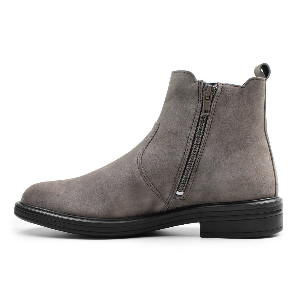 Minfot Bou Chelsea Boots Dame Stretch Nubuck Stone Leopard