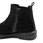 Minfot Bou Chelsea boots med zip Stretch Nubuck Svart Leopard