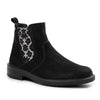 Minfot Bou Chelsea boots med zip Stretch Nubuck Svart Leopard