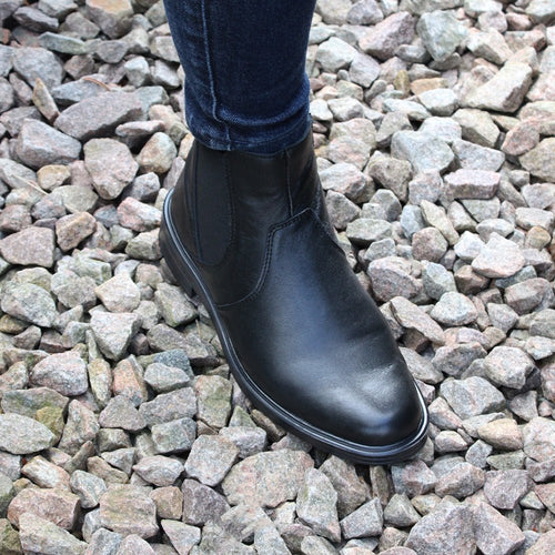 Minfot Bou Chelsea boots med zip Stretch Skinn Svart