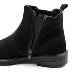 Minfot Bou Chelsea boots med zip Stretch Nubuck Svart Leopard