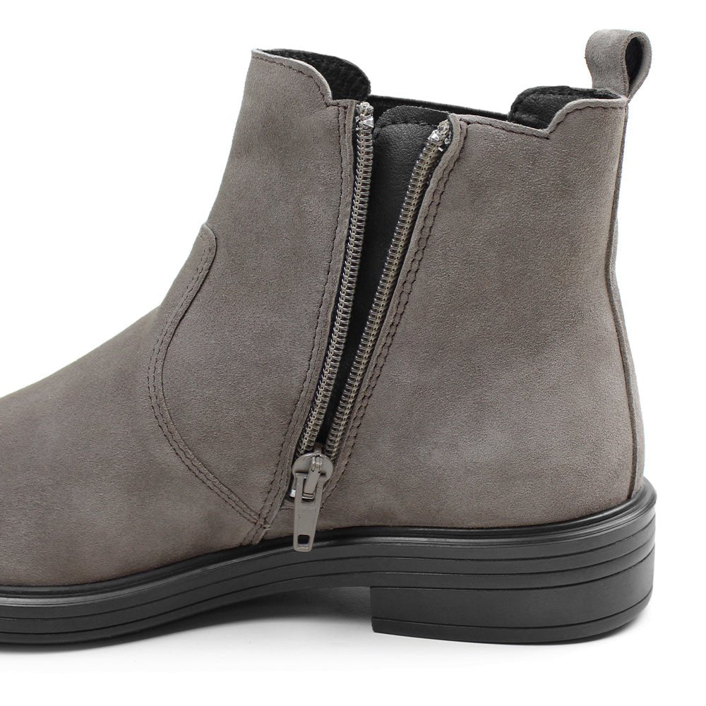 Produktbild 8 - Minfot Bou Chelsea Boots med zip Stretch Nubuck Stone Leopard
